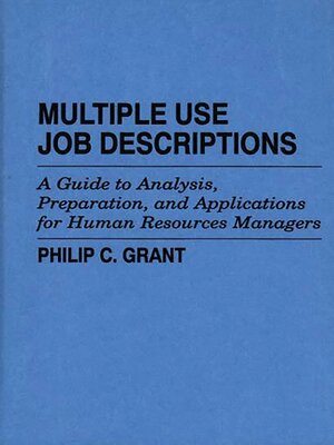cover image of Multiple Use Job Descriptions